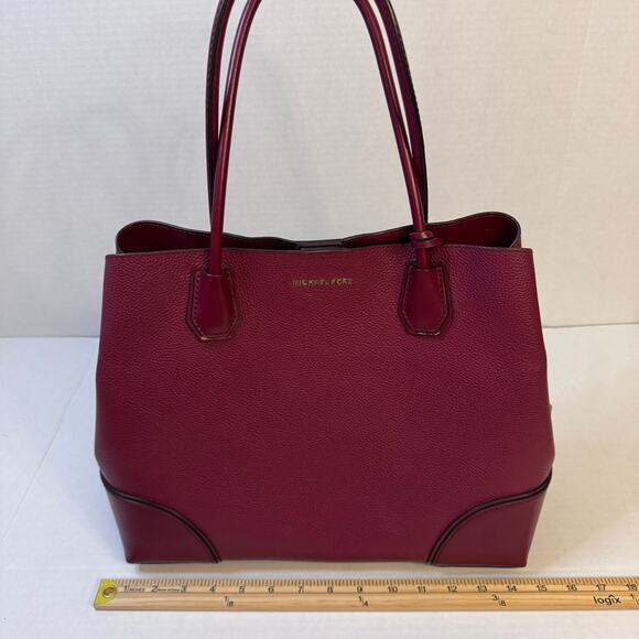 Michael Kors Mercer Gallery Large Leather Satchel & Jet Set Large Wallet EUC - Picture 2 of 16